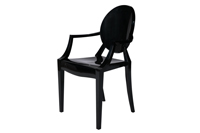 Louis Ghost Chair - Black