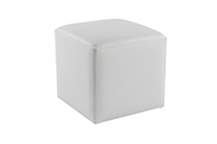 Leather Cube White