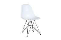 Eames Plastic Side Chair Wire Legs - White