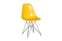 Eames Plastic Side Chair - Yellow Wire