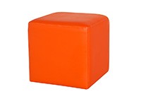 Leather Cube Orange