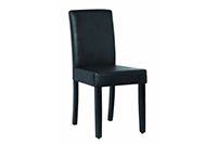 Leather Dining Chair - Black