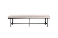 Velvet Gray Bench - 6ft