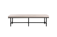 Velvet Gray Bench - 6ft