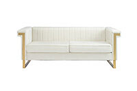 Cream Velvet Sofa