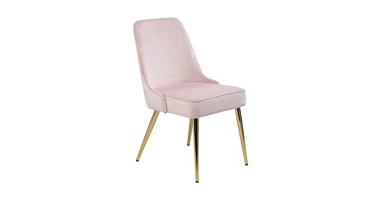 Blush Velvet Dining Chair