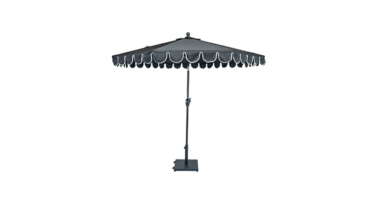 Black Scalloped Umbrella