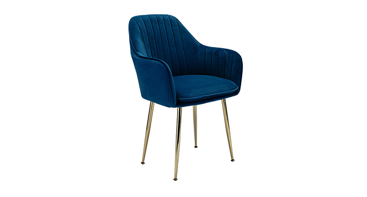Blue Velvet Armchair