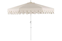 Cream Scalloped Umbrella