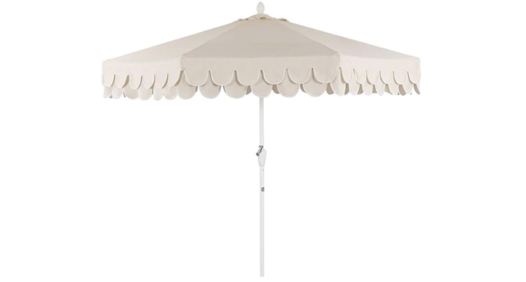 Cream Scalloped Umbrella